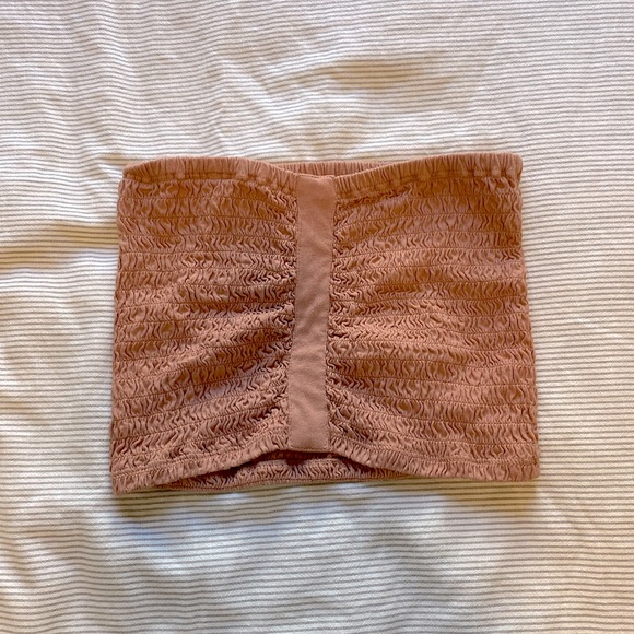 American eagle peach ruffle tube top - Picture 1 of 4